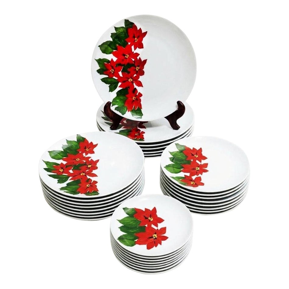 Late 20th Century Mid-Century Modern Brazilian Pottery Poinsettia ...