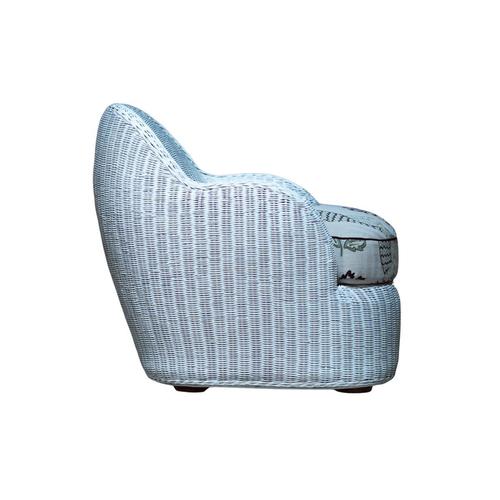 Wood Ali Chair in Stained Rattan with Plywood and HR Foam by Popus Editions For Sale - Image 7 of 9