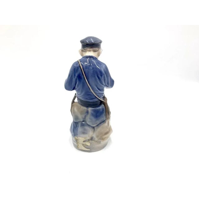 Ceramic Danish Porcelain Figurine of a Boy With a Stick from Royal Copenhagen For Sale - Image 7 of 9