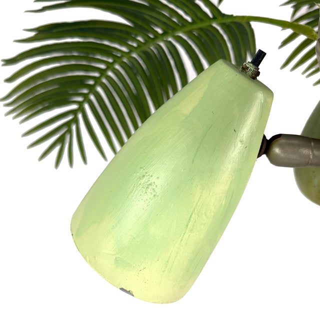 Vintage 1960s Plaster Palm Tree Floor Lamp W/ Metal Bullet Shade - Tropical Tiki Island Beach Decor - Mario Torres Style For Sale - Image 11 of 18