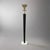 1940s Mid-20th century Elegant Spiral Ellipse Floor Lamp of Wood and Brass. Italy For Sale - Image 5 of 8
