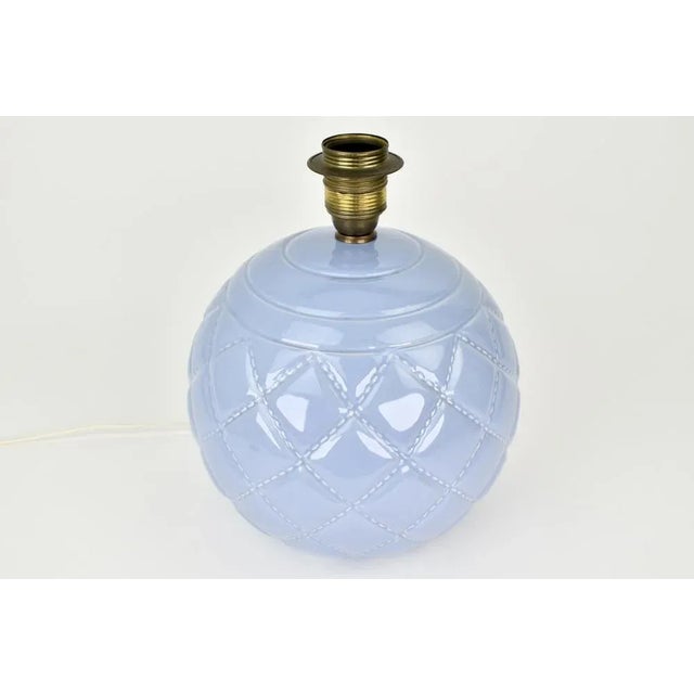 Vintage French Lilac Ceramic Table Lamp, 1950s For Sale - Image 5 of 7