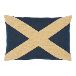 Scottish Saltire Tapestry Cushion With Feather Filler - 33x46cm For Sale