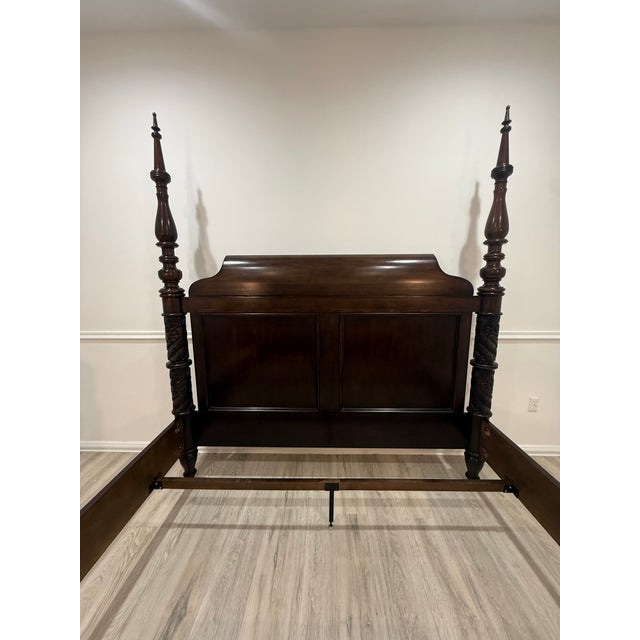Attributed to Bernhardt Smithsonian Collection King Size Poster Bed For Sale - Image 12 of 12