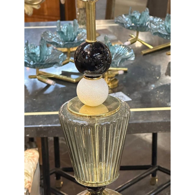 2000 - 2009 Pair of Murano Glass Component Lamps For Sale - Image 5 of 6