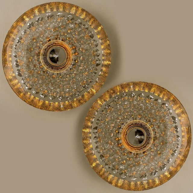 Sculptural Glass and Chrome Wall Light from Peill & Putzler, 1970s For Sale - Image 12 of 14