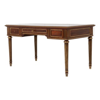 19th Century French Mahogany Bureau Plat For Sale