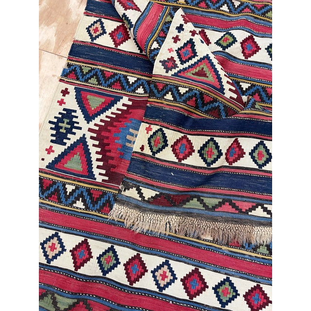 Late 19th Century Antique Caucasian Shirvan Kilim For Sale - Image 5 of 10