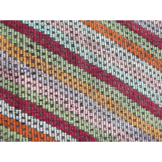 Textile 1960s Turkish Embroidered Kilim Rug - 83"x117" For Sale - Image 7 of 13