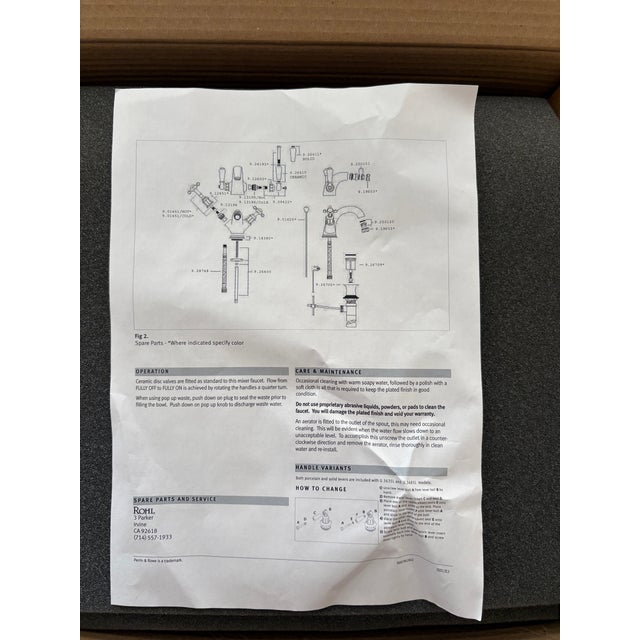 Metal Open Box New Perrin & Rowe Edwardian Bathroom Sink Faucet in Chrome Finish - Made in Britain For Sale - Image 7 of 7