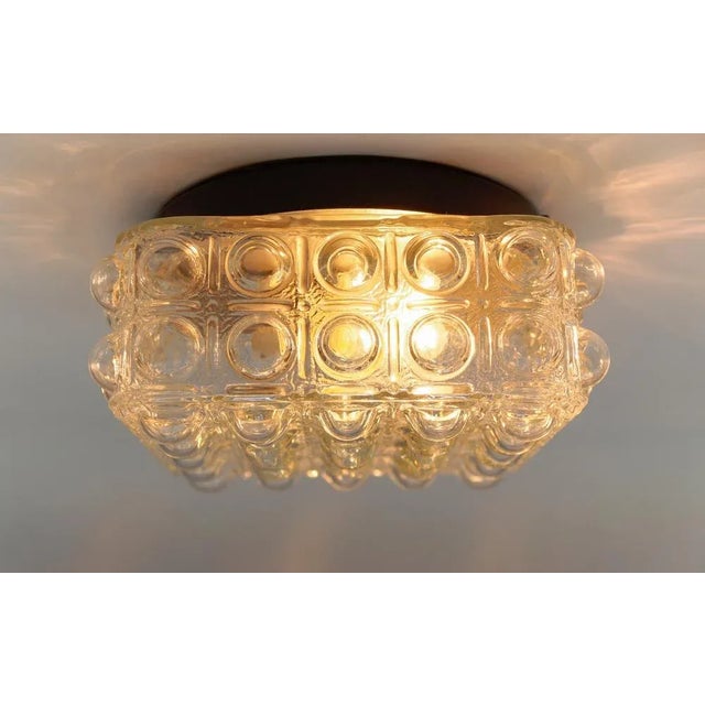 1960s Clear Bubble Glass Flush Mount Lamp by Helena Tynell, Germany, 1960s For Sale - Image 5 of 10