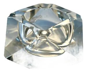 Hand Crafted Crystal 420 or Ashtray By Flavio Poli