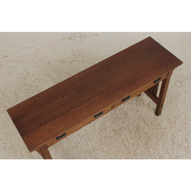 Stickley Mission Oak Console Hall or Sofa Table For Sale - Image 9 of 17