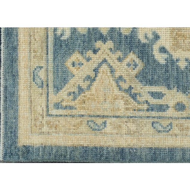 Turkish Oushak Runner Rug 2'11" x 10'1" #17608 For Sale In Houston - Image 6 of 8