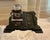 Antique 19th Century Black Lacquer Chinoiserie Inkstand With Cut Glass Inkwell For Sale - Image 9 of 18