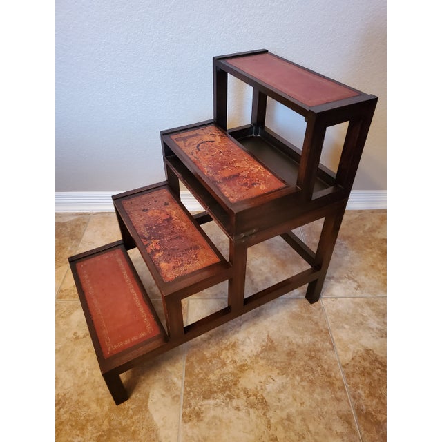 19th Century English George III Mahogany Metamorphic Library Step Ladder Table For Sale - Image 13 of 13