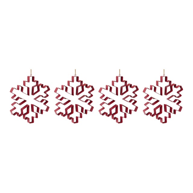 2020s Snowflake Cookie Cutter Ornament (Set of 4) For Sale - Image 5 of 5