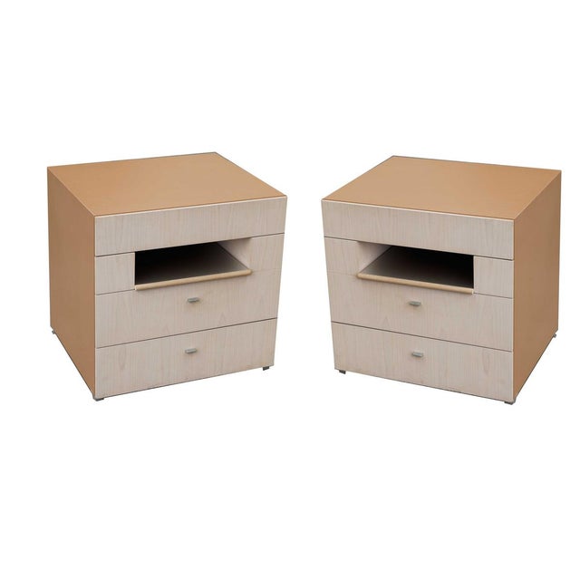 Modern Vintage Nightstand in Beech, 1983 For Sale - Image 3 of 12