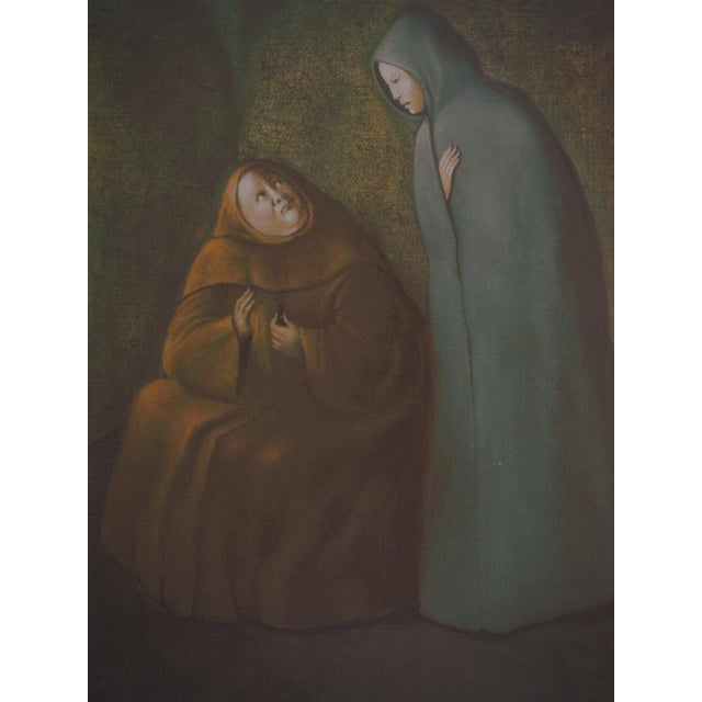 Leonor FINI (1908-1996) Secret Meeting, 1979 Original screenprint Signed in pencil Limited to 195 unnumbered copies On...