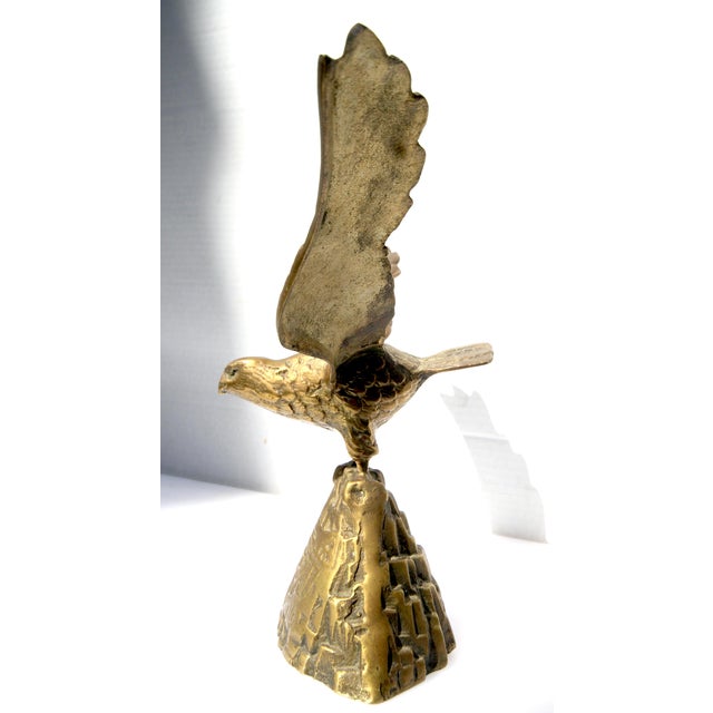 1970s U S Olympic Team Medal Winner's Sculpture Solid Brass Eagle Statue For Sale - Image 15 of 17