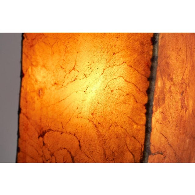 Mid-Century Table Lamp in Goatskin and Wrought Iron, 1950s For Sale - Image 11 of 13