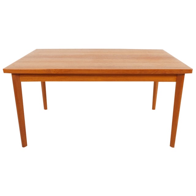 Vintage Extendable Teak Dining Table For Sale