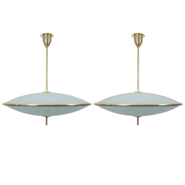 Etched Glass Chandeliers in the Style of Pietro Chiesa for Fontana Arte For Sale - Image 11 of 11