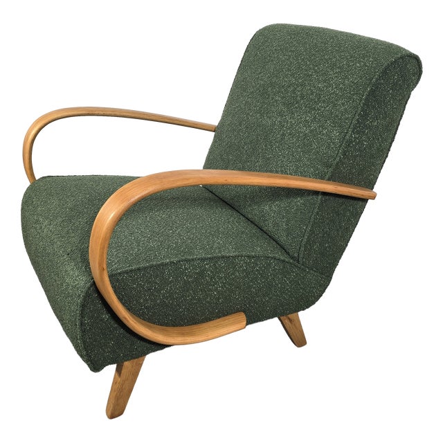 Art Deco Lounge Chair by Jindrich Halabala, 1940s For Sale