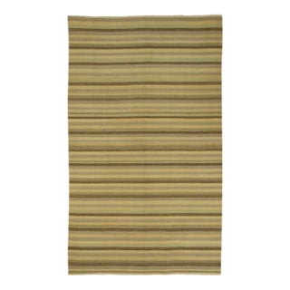 Vintage Tan Turkish Kilim Runner Rug 4'6 X 10'2 For Sale