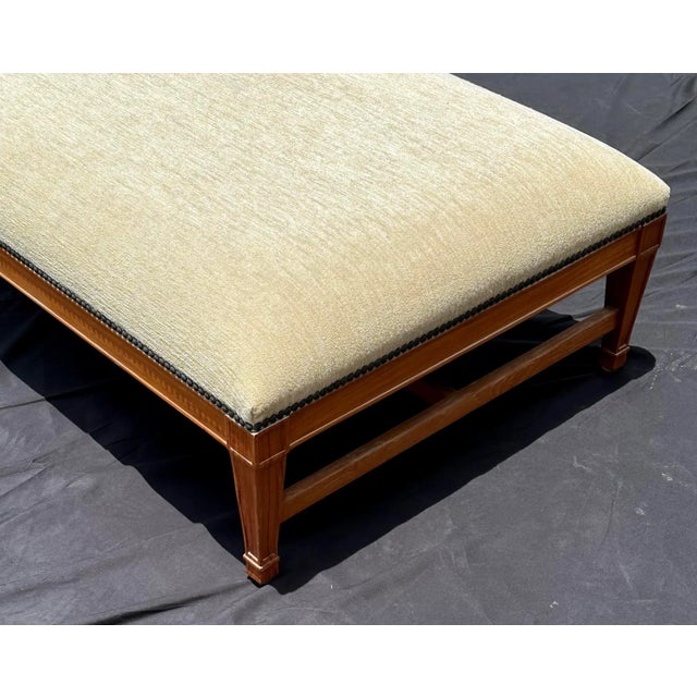 John Hutton David Sutherland “Hameau” Teak Bench by John Hutton – Indoor/Outdoor Bench For Sale - Image 4 of 11