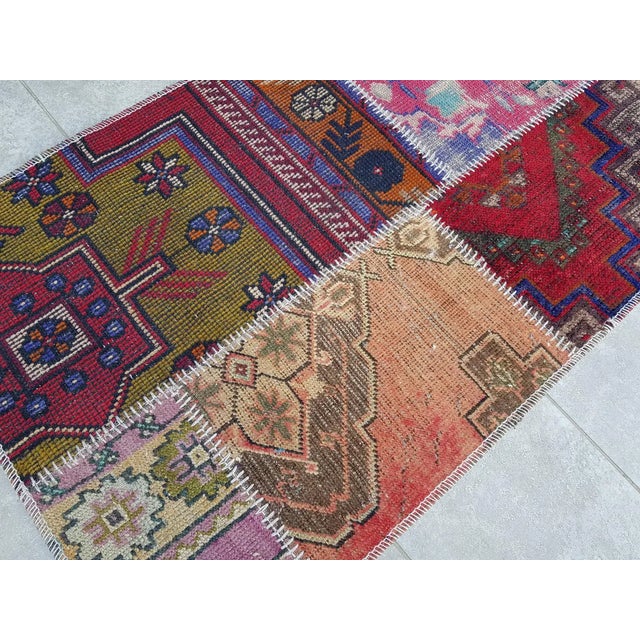 Red Oushak Vintage Wool Area Carpet For Sale - Image 8 of 10