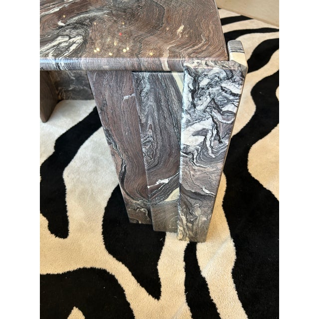 Stone Marble “Eye” End Table Attributed to Roche Bobois For Sale - Image 7 of 16
