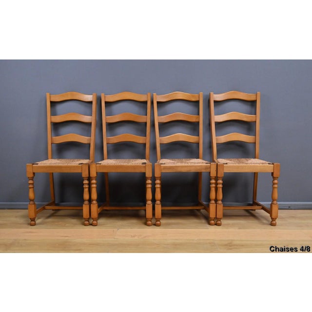 Beech Chairs, 1980s, Set of 8 For Sale - Image 12 of 18