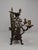 Antique 19th C. Polish Brass Bench Menorah Hanukkah Lamp Lions Birds Openwork For Sale In Boston - Image 6 of 18