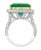 Agl Certified 13.10 Ct Emerald Cut Colombian Emerald Diamond 18k Gold Ring For Sale In New York - Image 6 of 8