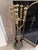 Late 20th Century Vintage Brass Fireplace Screen, Andirons & Tools Set- 8 Pieces For Sale - Image 5 of 7