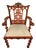 George III Style Orange & Gold Armchair by Maitland Smith From 70's For Sale