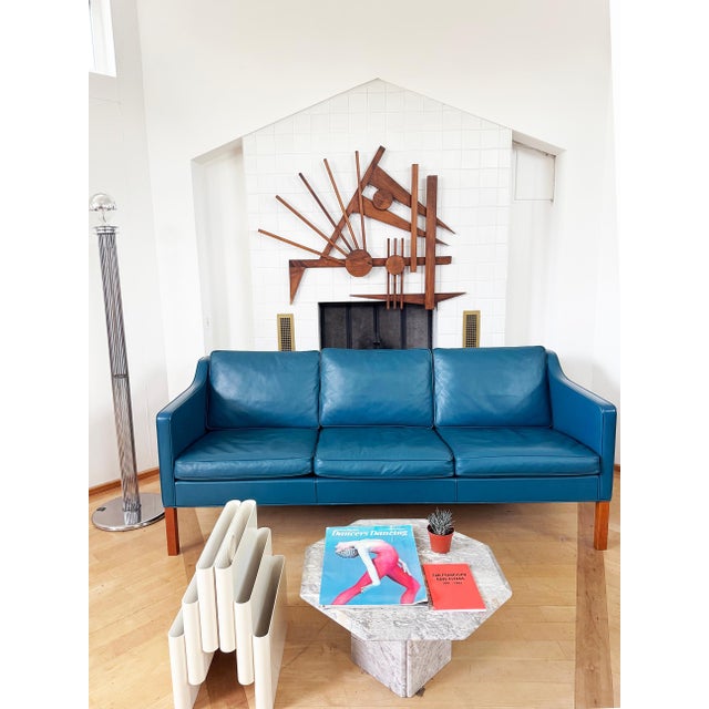 Fantastic Model 2323, made by Fredericia Furniture, in a stunning, high quality Petrol Blue Deep Teal Bison leather. This...