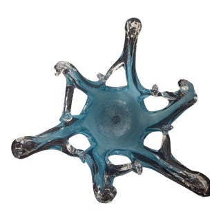 Vintage Italian Hand Blown Art Glass Sculpture Biomorphic For Sale