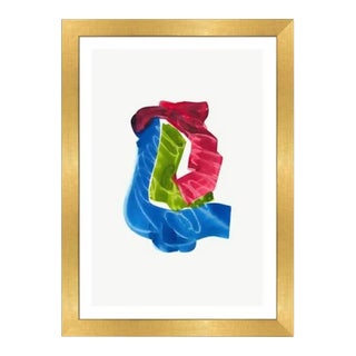 Framed in Gold 'Color Study 8' Watercolor Print on Textured Paper by Encarnacion Portal Rubio For Sale