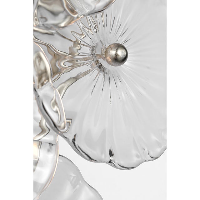 Julie Neill for Visual Comfort Signature Gianna 21" Layered Sconce in Burnished Silver Leaf with Clear Glass For Sale - Image 9 of 13