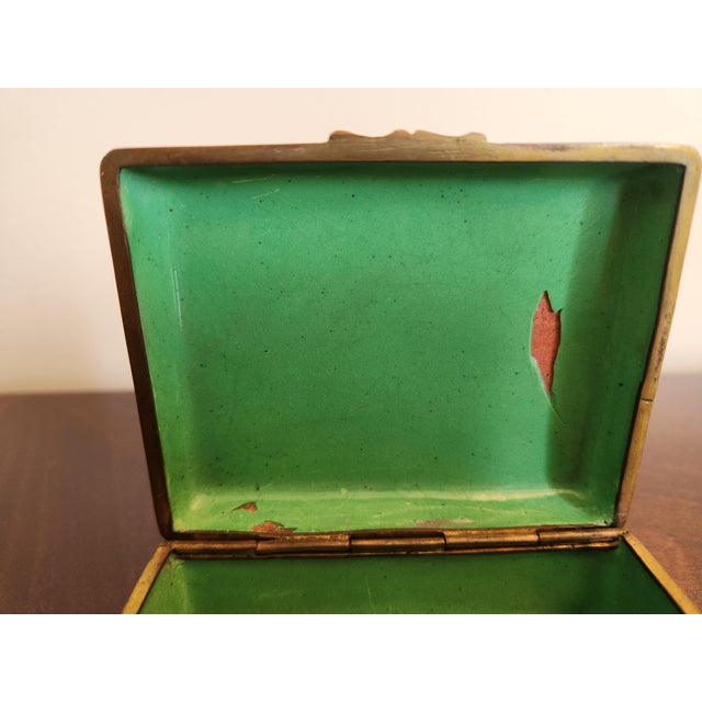 Vintage Chinese Colorful Floral Red Cloisonné Box For Sale In Denver - Image 6 of 13