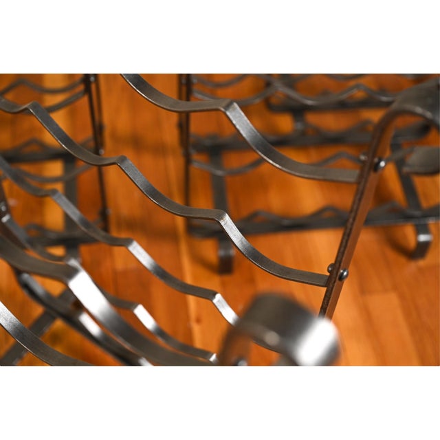 Vintage French Country Style Wrought Iron Wine Racks—Set of Three For Sale - Image 9 of 9