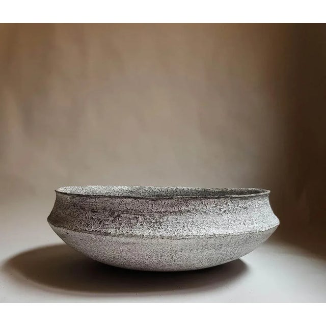 Black Stoneware Phiale Plate by Elena Vasilantonaki For Sale - Image 4 of 6