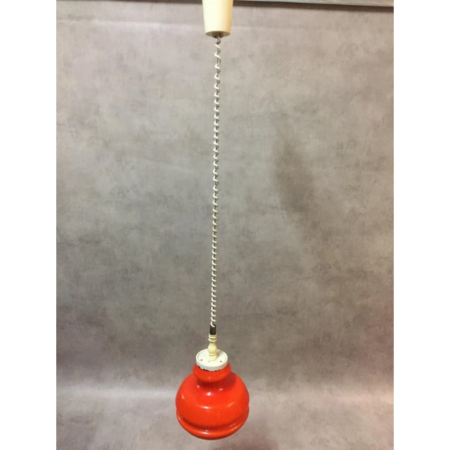 Vintage Orange Glass Pendant, 1960s For Sale - Image 6 of 8