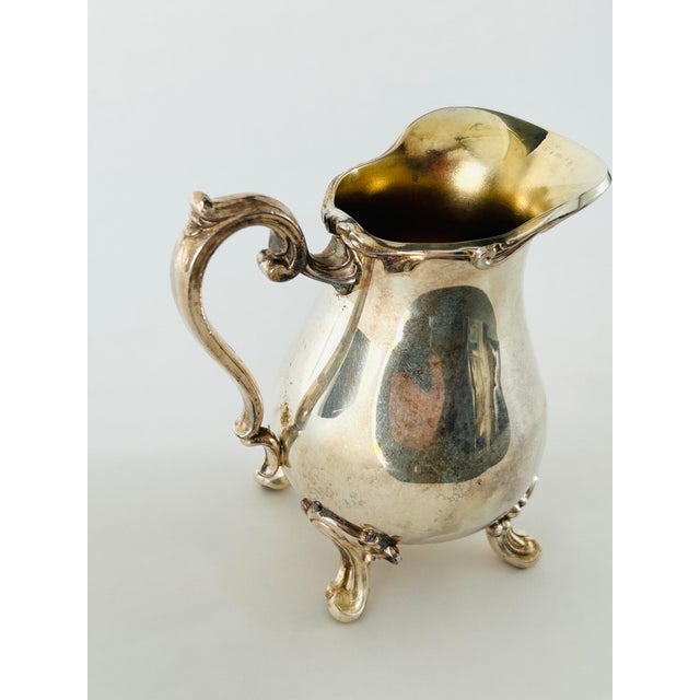 1900 Webster Victorian and Rococo Revival Silverplate (1895-1915) Small Creamer For Sale - Image 4 of 7