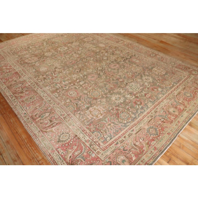 Brown Blush Persian Malayer Vintage Carpet - 9' x 12'10" For Sale - Image 4 of 9