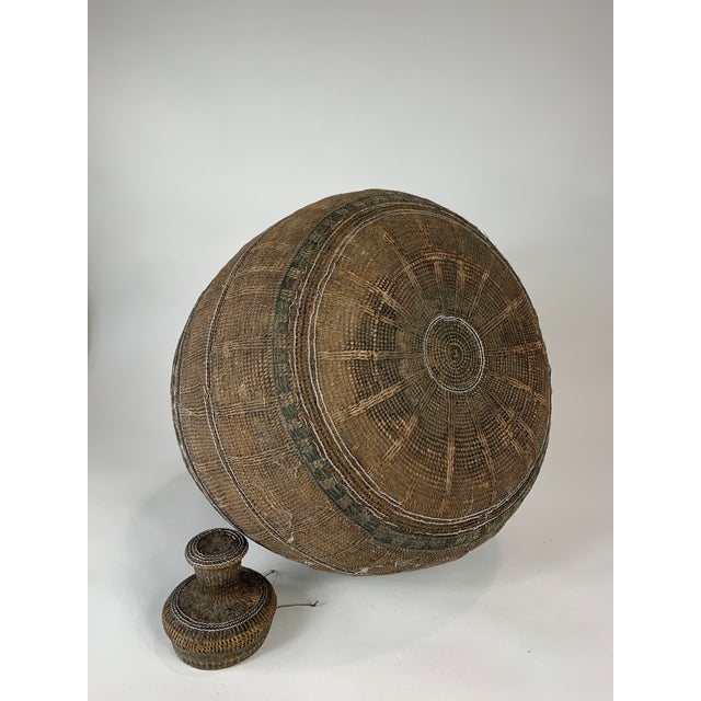 Early 20th Century Oromo Igbo African Lidded Gourd of Woven Silver and Fiber For Sale - Image 5 of 7