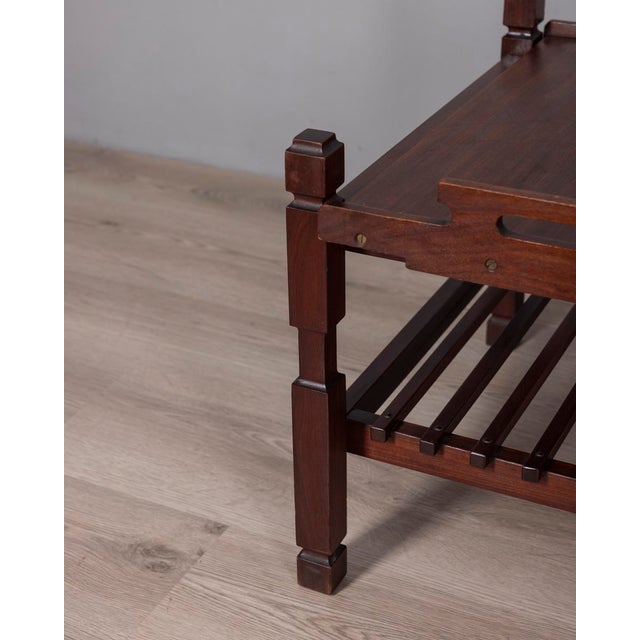 Vintage Italian Coffee Table with Pull-Out Tray, 1960s For Sale - Image 6 of 11