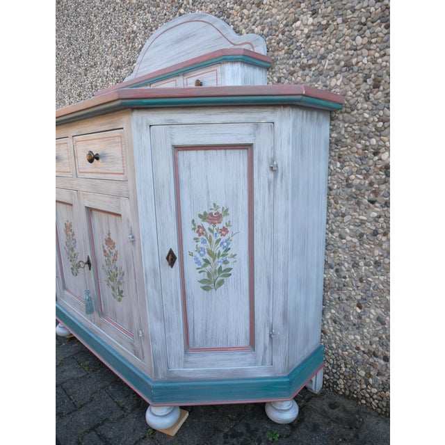 Vintage Lacquered Corner Sideboard. 1990s For Sale - Image 13 of 16